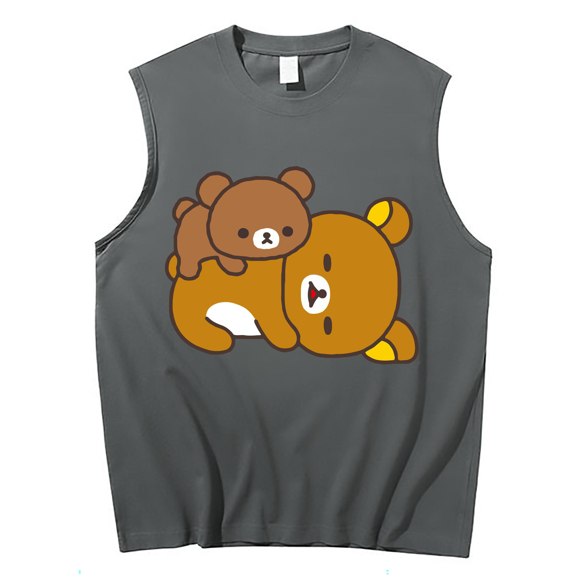 （画像用） リラックマ リラックマ キイロイトリ Rilakkuma Korilakkuma Kiiroitori コットン100％タンクトップ（フロントプリント）